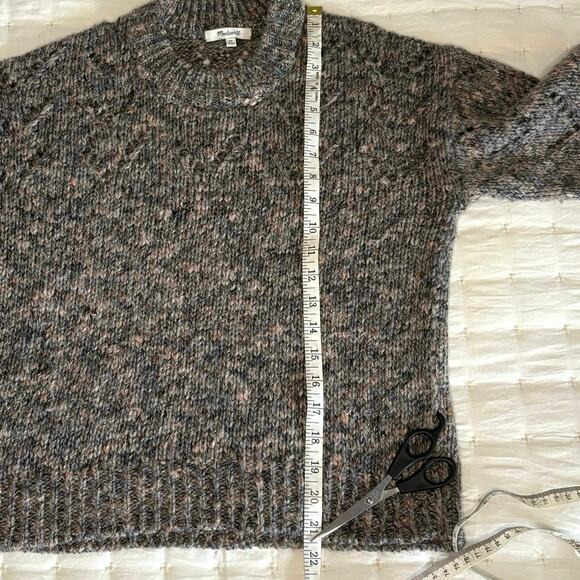 Madewell Pointelle Long Sleeve Sweater Women's XS | Gray Marled Knit | EUC - Picture 7 of 11